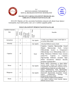 T.C. MUSTAFA KEMAL &Uuml;NİVERSİTESİ SOSYAL BİLİMLER