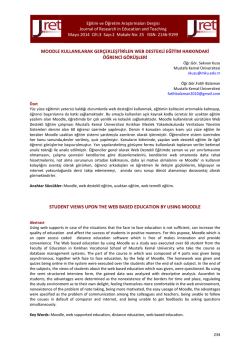 Makale - Eğitim ve &Ouml;ğretim Araştırmaları Dergisi