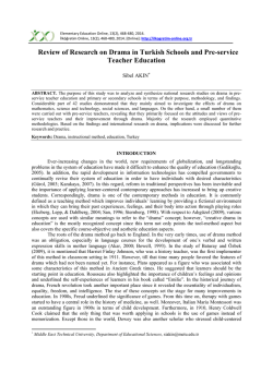 Review of Research on Drama in Turkish