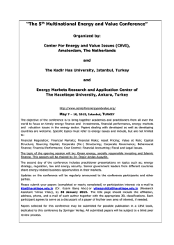 “The 5th Multinational Energy and Value Conference”