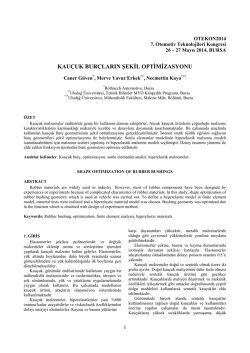 kau&ccedil;uk bur&ccedil;ların şekil optimizasyonu