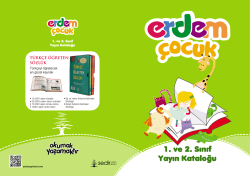 1. ve 2. Sınıf Yayın Kataloğu