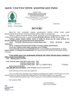 OGEM-VAK Gezi Turu A&ccedil;ıklama