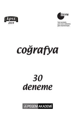 coğrafya - Pegem.net