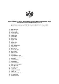 KOCAELİ &Uuml;NİVERSİTESİ KARİYER VE