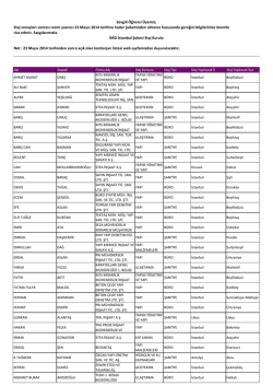 Staj sonu&ccedil;ları sonrası resmi yazınızı 23 Mayıs 2014 tarihine kadar