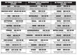 04 TEMMUZ 2014 CUMA SEYHAN 05 TEMMUZ 2014 CUMARTESİ