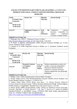 KASAUM Toplumsal Cinsiyet Eşitliği Sertifika Programı, 22 MART