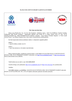 İhale Dosyasını İncelemek İ&ccedil;in L&uuml;tfen Tıklayınız.