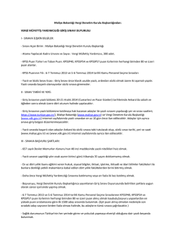 Maliye Bakanlığı Vergi Denetim Kurulu Başkanlığından: VERGİ