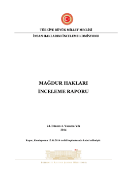 Mağdur Hakları İnceleme Raporu - T&uuml;rkiye B&uuml;y&uuml;k Millet Meclisi
