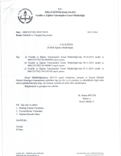 Etkinlik ve Yarışma Duyuruları