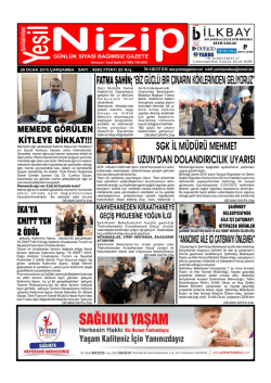 28 OCAK 2015 YEŞİL NİZİP ARŞİV