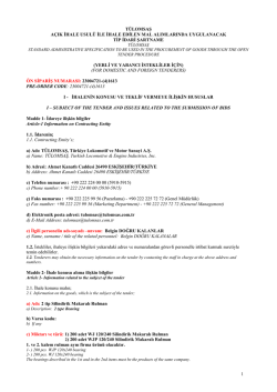 1613 - İDARİ ŞARTNAME İNG. TÜRK.