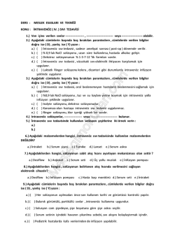 intraven&ouml;z_IV_sıvı_tedavisi_quizz