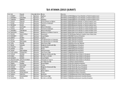 İLK ATAMA (2015 ŞUBAT)