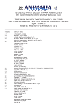 12. uluslararası hayvancılık teknolojileri ve hayvansal &uuml;r&uuml;nler ihtisas