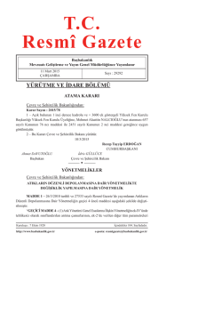 T.C. Resm&icirc; Gazete