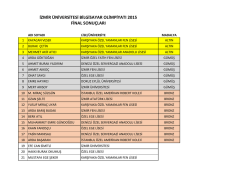 izmir &uuml;niversitesi bilgisayar olimpiyatı 2015 final sonu&ccedil;ları