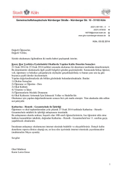 Değerli &Ouml;ğrenciler, Değerli Veliler, Sizinle okulumuzu ilgilendiren iki