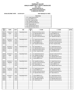Basketbol Gen&ccedil; Erkekler 2015-5 - Tekirdağ Okul Sporları İl Temsilciliği