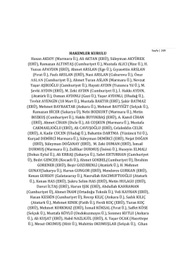 HAKEMLER KURULU Hasan AKSOY (Marmara &Uuml;.), Ali