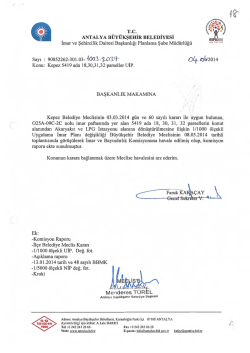 G&uuml;ndemin 18.Maddesi - Antalya Belediyesi