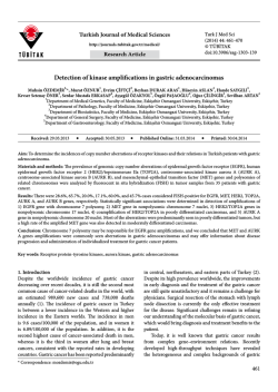 Detection of kinase amplifications in gastric