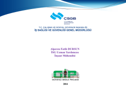 İş Sağlığı ve G&uuml;venliği Koşullarını İyileştirme Projesi