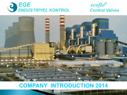 EGE ecoflo END&Uuml;STRİYEL KONTROL