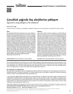 Tam Metin (PDF) - T&uuml;rk Pediatri Arşivi