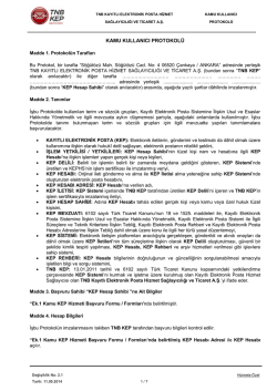 kamu kullanıcı protokol&uuml;