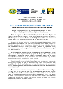 law on the bosphorus iii international summer school 2015 20-30