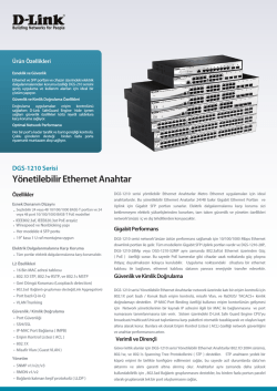 DGS-1210 SerisiY&ouml;netilebilir Ethernet Anahtar - D-Link