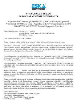 at uygunluk beyanı ec declaratıon of conformıty