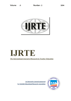 The International Journal of Research in Teacher Education (IJRTE)