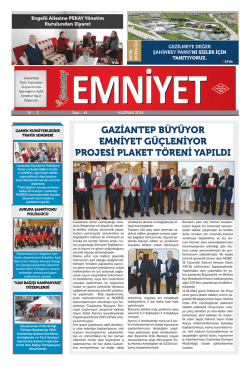 Haziran 2014 Sayı:41 Yıl:3 - Gaziantep Emniyet M&uuml;d&uuml;rl&uuml;ğ&uuml;