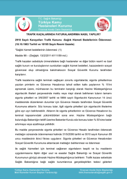 TRAFİK KAZALARINDA FATURALANDIRMA NASIL YAPILIR? 2918