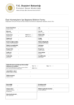 T.C. Dışişleri Bakanlığı - Ministry of Foreign Affairs