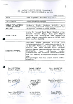 G&uuml;ndemin 11.Maddesi - Antalya Belediyesi