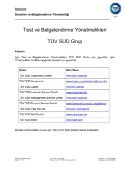 Denetim ve Belgelendirme Yönetmeliği REV07