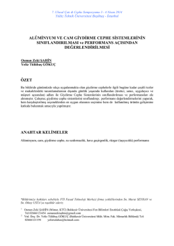 Al&uuml;minyum ve cam giydirme cephe sistemlerinin sınıflandırılması