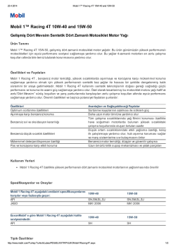 Mobil 1&trade; Racing 4T 10W-40 and 15W-50 - Ak