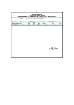 2014-2015 my yatay ge&ccedil;iş sonu&ccedil;ları