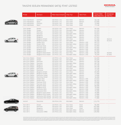 Fiyat Listesi