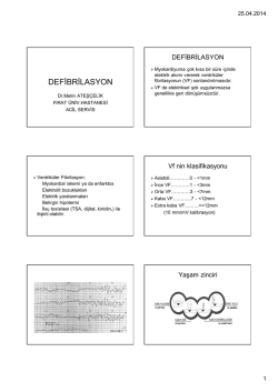 DEFİBRİLASYON - acil tıp sitesi