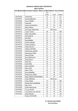 Ara Sınav Final Başarı 130199266 61 72 CC
