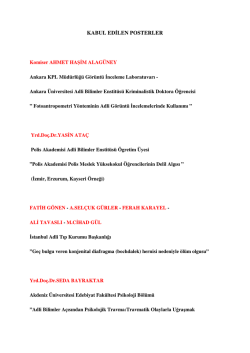 kabul edilen posterler - Adli Bilimler Enstit&uuml;s&uuml;