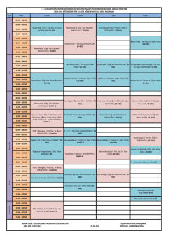 g&uuml;n saat 1.sınıf 2.sınıf 3.sınıf 4.sınıf 08:00 &ndash; 08:50 09:00 &ndash; 09:50 10:00