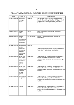 2014-1 &Uuml;GD Tebliği-İTHALATTA STANDARTLARA